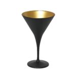 DIS. MAYA BLACK GOLD ΠΟΤΗΡΙ MARTINI ''ΚΩΝΙΚΟ'' ΜΑΥΡΟ-ΧΡΥΣΟ MAT 250CC 10,5Χ17,5ΕΚ