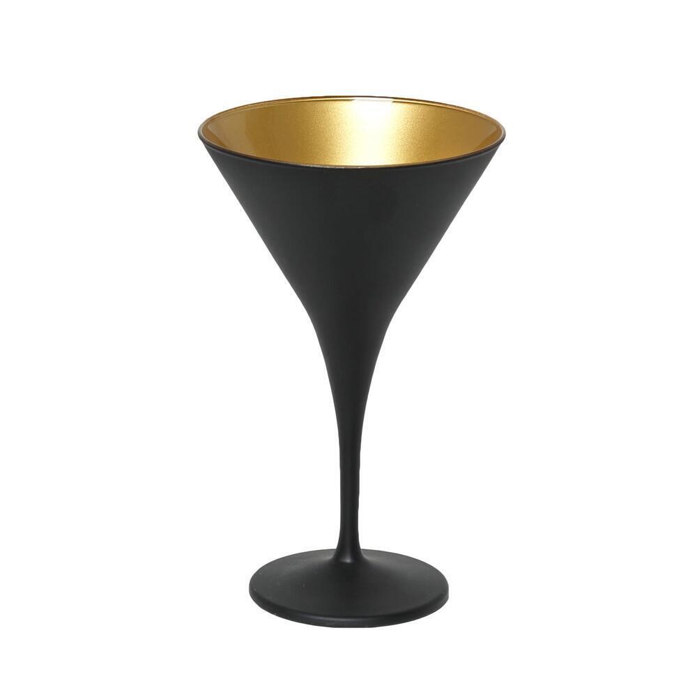 21007400-RAB103K6.jpg DIS. MAYA BLACK GOLD ΠΟΤΗΡΙ MARTINI ''ΚΩΝΙΚΟ'' ΜΑΥΡΟ-ΧΡΥΣΟ MAT 250CC 10,5Χ17,5ΕΚ - Image 1