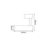 ΣΠΟΤ ΡΑΓΑΣ 3 PHASES ΛΕΥΚΟ ΑΛΟΥΜΙΝΙΟΥ 150x60 - Image 2