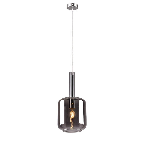 Inlight Κρεμαστό φωτιστικό από φιμέ γυαλί  1XE27 D:18x36cm (4081)