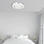 InLight Πλαφονιέρα οροφής LED 54W 3CCT (by tuya) από λευκό και ασημί ακρυλικό D:40cm (42016-B) - Image 3