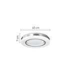 InLight Πλαφονιέρα οροφής LED 54W 3CCT (by tuya) από λευκό και ασημί ακρυλικό D:40cm (42016-B) - Image 4