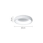 InLight Πλαφονιέρα οροφής LED 3600W 3CCT από λευκό ακρυλικό D:60cm (42020-A-White) - Image 2