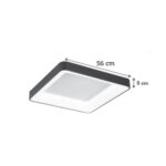 InLight Πλαφονιέρα οροφής LED 58W 4000K από μαύρο μέταλλο και ακρυλικό D:56cm (42173-Α) - Image 2
