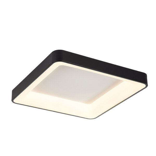 InLight Πλαφονιέρα οροφής LED 48W 4000K από μαύρο μέταλλο και ακρυλικό D:48cm (42173-Β)