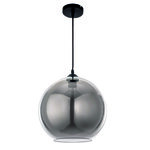 InLight Κρεμαστό φωτιστικό από φιμέ γυαλί 1XE27 D:35cm (4355-ΑΒ)
