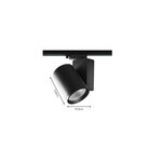 InLight Σποτ τριφασικής ράγας LED 30W 3CCT με επιλογή εναλλαγής μοιρών σε μαύρη απόχρωση D:10,3cmX13,6cm ( T3-06500-Black) - Image 2