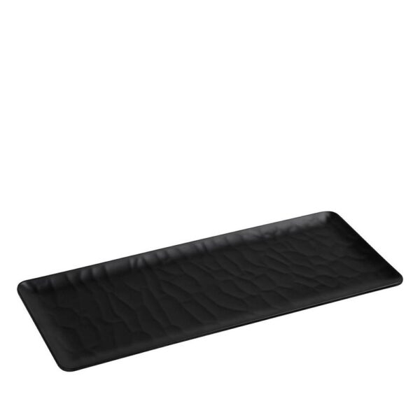 BLACK ΠΙΑΤΕΛΑ ΟΡΘΟΓ. 40Χ16ΕΚ WAVY MATTE ΜΕΛΑΜΙΝΗΣ
