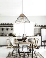 InLight Κρεμαστό φωτιστικό από ρατάν και μαύρο μέταλλο 1XE27 D:48cm (4530) - Image 3