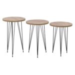 CLICK S/3 ΤΡΑΠΕΖΑΚΙ ΜΕΤΑΛΛΙΚΟ/ΜΕΛΑΜΙΝΗΣ NATURAL/ΜΑΥΡΟ Φ35Χ57 Μαύρος,Φυσικό μπεζ 6-50-794-0003