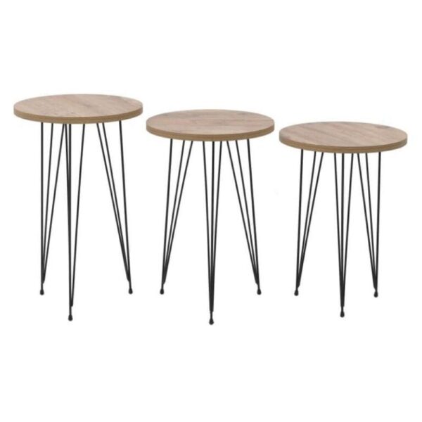 CLICK S/3 ΤΡΑΠΕΖΑΚΙ ΜΕΤΑΛΛΙΚΟ/ΜΕΛΑΜΙΝΗΣ NATURAL/ΜΑΥΡΟ Φ35Χ57 Μαύρος,Φυσικό μπεζ 6-50-794-0003