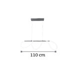 InLight Κρεμαστό φωτιστικό LED 60W 3000K από μαύρο μέταλλο και σωλήνα σιλικόνης D:110cm (6018) - Image 3