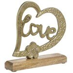 INART ΔΙΑΚΟΣΜΗΤΙΚΟ ΕΠΙΤΡΑΠΕΖΙΑ ΚΑΡΔΙΑ LOVE ΜΕΤΑΛΛΙΚΗ/ΞΥΛΙΝΗ ΧΡΥΣΗ/NATURAL 22Χ5Χ21 Χρυσό,Φυσικό μπεζ 3-70-357-0236