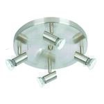 InLight Επιτοίχιο σποτ από μέταλλο σε νίκελ ματ απόχρωση 4XGU10 D:30cm (9075-4Φ-Νίκελ Ματ)