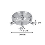 InLight Επιτοίχιο σποτ από μέταλλο σε νίκελ ματ απόχρωση 4XGU10 D:30cm (9075-4Φ-Νίκελ Ματ) - Image 2