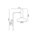 NETTO ΕΠΙΤΟΙΧΟ Φ/Σ 1ΧΕ27 ΟΡΕΙΧΑΛΚΟ+ΜΑΥΡΟ 32Χ20X41CM SHERLOCK - Image 2