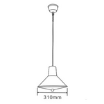 ΚΑΜΠΑΝΑ Φ310 Ε27 MAX 36W IP45 ΜΠΛΕ - Image 2