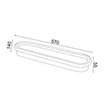 ΟΡΟΦΗΣ Φ/Σ LED 33W DIM CCT 3300LM SOLO ΜΕΤΑΛΛΙΚΟ ΛΕΥΚΟ IP20 57X14X6CM - Image 3