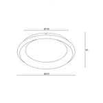 ΟΡΟΦΗΣ Φ/Σ LED 73W DIMMER CCT 5250LM ΛΕΥΚΟ ΜΕΤΑΛΛΙΚΟ D81XH8,5CM DIANA - Image 2