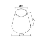 ΑΜΠΑΖΟΥΡ ΛΙΝΟ ΛΕΥΚΟ ΜΕ ΒΑΣΗ ΓΙΑ Ε14 Φ14ΧΗ13CM - Image 2