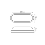 LED PC WHITE WALL LUMINAIRE 230V AC IP65 20W 1700lm 3000K 110° Ra80 - Image 2