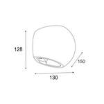 ΓΥΨΙΝΟ ΕΠΙΤΟΙΧΟ Φ/Σ 1XG9 IBON Φ15x13x12,8CM - Image 2