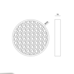 LED ΓΥΨΙΝΟ Φ/Σ ΟΡΟΦΗΣ-ΕΠΙΤΟΙΧΟ ΦΥΣΙΚΟ 24W 680Lm 3000K Φ450Χ70 MOND - Image 3