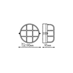 ΠΛΑΦΟΝΙΕΡΑ ΜΑΥΡΗ ΙΡ45 Ε27 60W RAL C0026 - Image 2