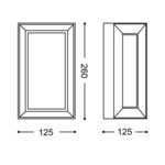 ΑΠΛΙΚΑ ΟΡΘΟΓΩΝΙΑ 3 ΟΨΕΩΝ ΦΩΤΙΣΜΟΥ E27 18W IP54 RAL7016M - Image 2
