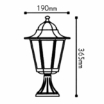 LATERN HEXAGON RUST E27 BASE - Image 2