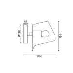 ΕΠΙΤΟΙΧΟ Φ/Σ 1ΧΕ27 ΜΑΥΡΟ ΜΕΤΑΛΛΙΚΟ 21Χ17Χ20CM MONET - Image 2