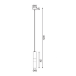 ΚΡΕΜΑΣΤΟ Φ/Σ 1XGU10 ΟΡΕΙΧΑΛΚΟ ΜΕΤΑΛΛΙΚΟ D8XH120CM DA VINCI - Image 2