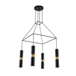 NETTO ΚΡΕΜΑΣΤΟ Φ/Σ 4XGU10 ΜΑΥΡΟ ΜΕΤΑΛΛΙΚΟ 56X56XH150CM DA VINCI