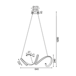 ΚΡΕΜΑΣΤΟ Φ/Σ LED 40W 3000K 2400LM ΧΡΩΜΙΟ ΑΛΟΥΜΙΝΙΟ 64X22ΧΗ120CM CLEO - Image 2