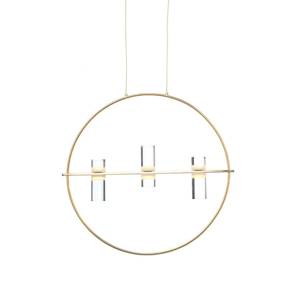 NETTO ΚΡΕΜΑΣΤΟ Φ/Σ LED2835 12W ΧΡΥΣΟ ΑΛΟΥΜΙΝΙΟ 3000Κ 1080LM D53XH173CM IONIAN