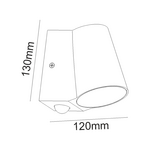 LED COB WALL SENSOR LUMINAIRE 6W 400LM 100° 230V AC 3.000K DARK GREY CRI80 IP54 30.000HRS - Image 3