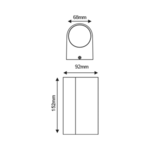 GU10 WALL LUMINAIRE 230V AC GOLDEN BLACK IP65 MAX.2X35W - Image 2