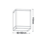 GU10  SQUARE CEILING LUMINAIRE 230V AC MATT WHITE IP65 GU10 MAX.35W - Image 2