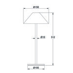 LED SMD TABLE BATTERY LUMINAIRE 3W 140LM  3.000K MATT WHITE 270°  CRI80 IP54 - Image 2