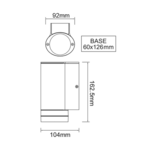GU10 WALL LUMINAIRE 230V AC DARK GREY IP54 MAX.35W - Image 2