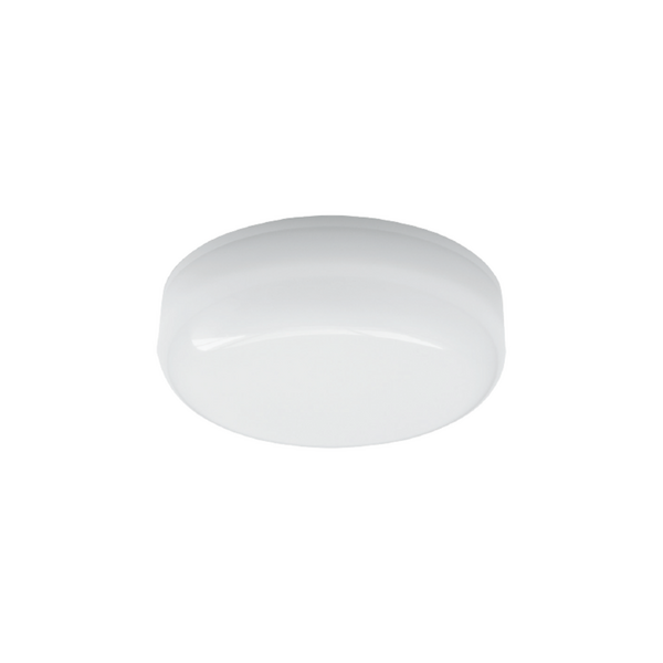 LED PC WHITE CEILING LUMINAIRE 230V AC IP66 12W 1020lm 3000K 180° Ra80