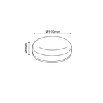 LED PC WHITE CEILING LUMINAIRE 230V AC IP66 12W 1070lm 4000K 180° Ra80 - Image 2