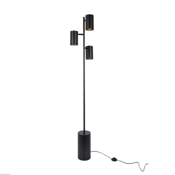 ΔΑΠΕΔΟΥ ΜΑΥΡΟ ΜΕΤΑΛΛΟ D15*H165cm 3ΧΕ27 KENNETH