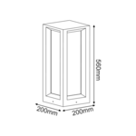 ΦΩΤΙΣΤΙΚΟ ΚΗΠΟΥ 560MM IP65 3xE27 Max.7W ΛΕΥΚΟ ΤΣΙΜΕΝΤΟ & PC ΚΑΛΥΜΜΑ - Image 2