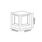 ΦΩΤΙΣΤΙΚΟ ΚΗΠΟΥ 200MM IP65 Ε27 Max.7W ΜΑΥΡΟ ΤΣΙΜΕΝΤΟ & PC ΚΑΛΥΜΜΑ - Image 2