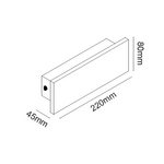 ΕΠΙΤΟΙΧΟ ΓΡΑΜΜΙΚΟ ΦΩΤΙΣΤΙΚΟ LED SMD 8W 480LM 230V AC 3000K RA80 IP65 30.000HRS ΜΑΥΡΟ ΤΣΙΜΕΝΤΟ - Image 3