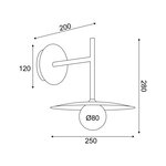 ΕΠΙΤΟΙΧΟ Φ/Σ 1xG9 AFINAR ΓΚΡΙ ΜΕΤ/ΚΟ + ΑΜΜΟΒΟΛΗ ΓΥΑΛΙ 25Χ28Χ32CM - Image 2