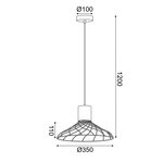 ΚΡΕΜΑΣΤΟ Φ/Σ 1xGU10 TORNADE ΜΑΥΡΟ ΜΕΤ/ΚΟ +ΞΥΛΟ Φ35Χ120CM - Image 3