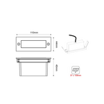 LED STEP LUMINAIRE 110X44 R 2W 3000K 90Lm 230V IP54 RA80 - Image 2