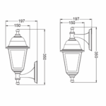 4S PLASTIC WALL GARDEN WHITE LUMINAIRE E27 IP44 - Image 2